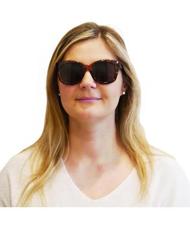 Stylish Retro Mini Glasses | Prescription Sunglasses with Thick Frame | Women's Leopard Brown Reading Sunglasses | Free Case Included - Buy Online on GoSupps.com