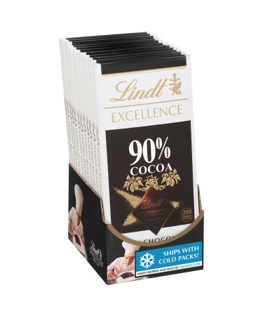 Lindt Excellence Bar, 90% Cocoa Supreme Dark Chocolate, Gluten Free, Great for Holiday Gifting, 3.5 Ounce (Pack of 12) 90% Cocoa Dark