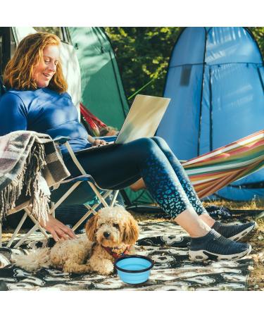 Foldable Dog Bowl Set - Portable 2-Piece Water & Food Bowls for Travel | Ideal for Cats & Dogs (350ml) - Buy Online on GoSupps.com