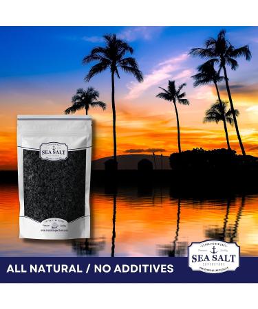 Hawaiian Black Lava Sea Salt - 14 oz Bag | Sal Negra for Cooking & Cocktails | Sea Salt Superstore - Buy Online on GoSupps.com