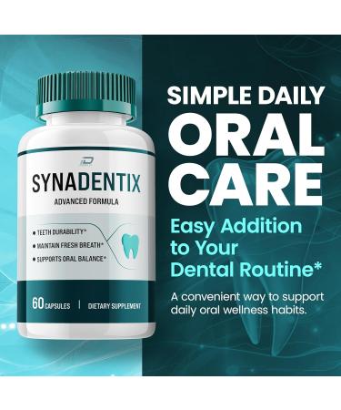 Indelo Synadentix Dental Support Capsules Syna Dentix Supplement with Oral Formula Dental Health Reviews (2 Pack - 120 Capsules) - Buy Online on GoSupps.com