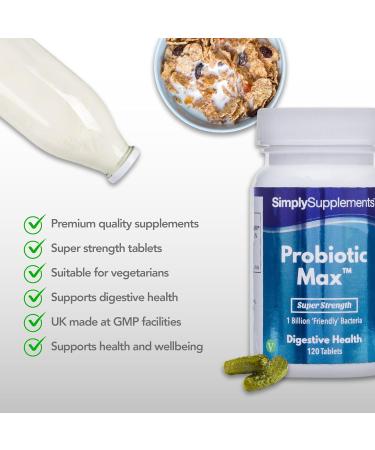 Probiotic Tablets for Adults - 120 Tablets | 2 Month Supply | Vegan Friendly - Buy Online on GoSupps.com