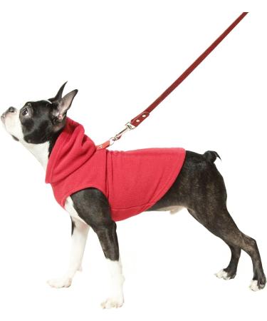 Buy Gooby Fleece Vest Hundy Dog Sweater - Red Large Hoodie for Small & Medium Dogs | Warm Winter Dog Clothing - Buy Online on GoSupps.com