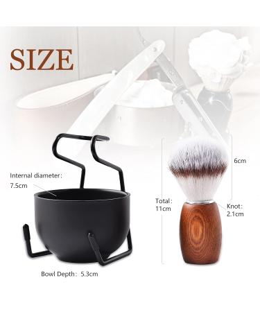 Buy Premium 3pcs Shaving Brush Set for Men - Includes Shaving Brush Bowl & Razor Stand | International Shipping - Buy Online on GoSupps.com