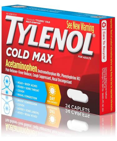 Tylenol Cold Multi-Symptom Relief Caplets - 24 Count - Buy Online on GoSupps.com