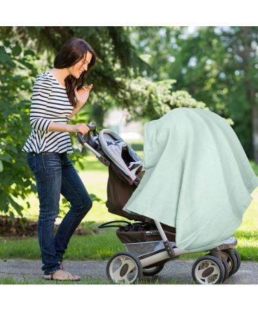 Light Green Musselin Breastfeeding Cover | Complete Coverage Breathable Cotton | Ideal for Easy Nursing & Baby View - Buy Online on GoSupps.com