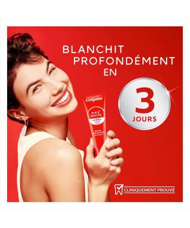 COLGATE - Dentifrice Max White Ultra Blancheur - Nettoyage en profondeur - 75ml Blancheur 75 ml (Lot de 1) - Buy Online on GoSupps.com