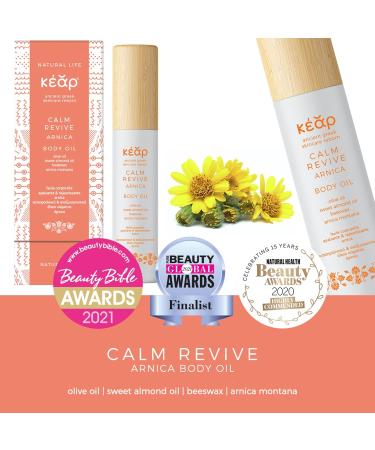 Kear Calm Revive Body Oil Arnica Natural Treatment for Bruises Stiff Muscles Pains in Joints & Feet Rejuvenating & Anti-Inflammatory 50ml Glass Bottle - Buy Online on GoSupps.com