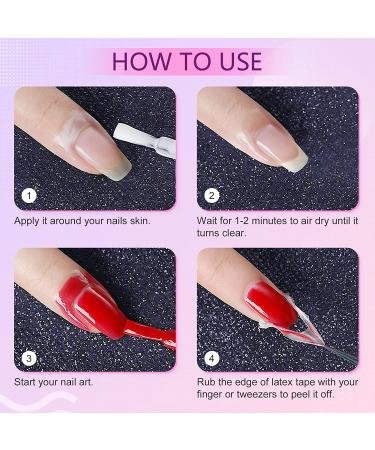 Saviland 2PCS Liquid Nail Latex - Nail Polish Barrier Set with Tweezers for Salon & Home DIY - Buy Online on GoSupps.com