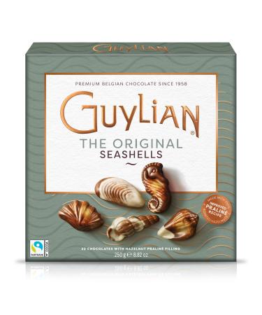 Guylian Lot de 22 chocolats au chocolat belge chocolats farcis au pralin aux noisettes bo te de chocolats en forme de coquillage 22 unit s - 250 g