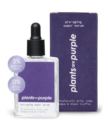 Pro-aging serum-natural anti-aging facial serum with hyaluronic acid + vitamin C |For all skin types |Vegan natural cosmetics without additives |Hyaluron Serum Plants are Purple (1)