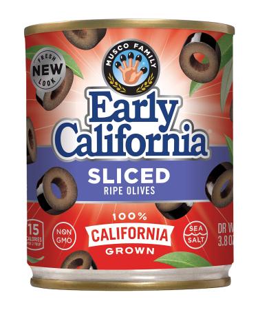 Early California, Sliced Ripe, Black Olives, 3.8 oz, 12-Cans