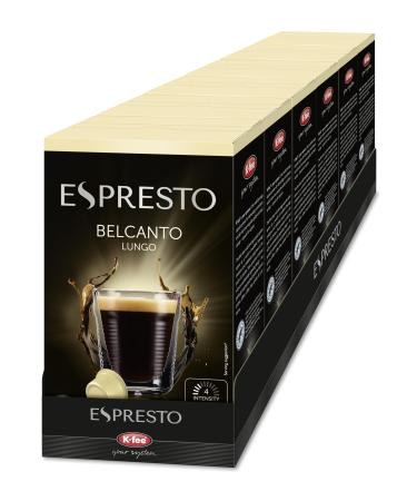 ESPRESTO ESPRESTO Pack of 96 Belcanto coffee capsules - Lungo Intensity 4/12 - Compatible with K-fee - RFA Certified