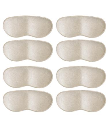 Heel Grips Liner Cushions Inserts for Loose Shoes Heel Pads for Shoes That are Too Big Heel Grips Heel Cushions Inserts for Womens Shoes (Beige - 4 Pairs)