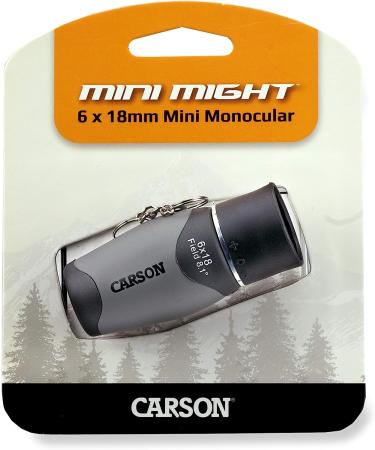 Carson MiniMight 6x18mm Pocket Monocular with Carabiner Clip - Grey | MM-618 - Buy Online on GoSupps.com