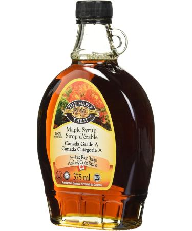 The Maple Treat 100% Pure Maple Syrup Amber Rich Taste. 375 ml Glass Bottle - Buy Online on GoSupps.com