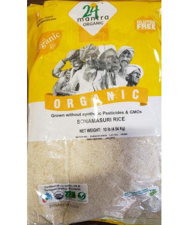 24 Mantara Organic Rice, Sonamasuri, 10 Pound