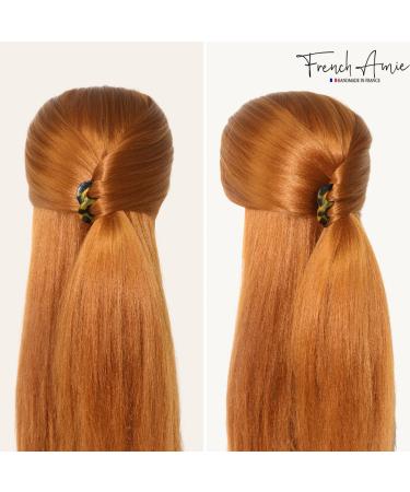 French Amie Tri Prongs Yellow Tokyo 3 Handmade Cellulose Acetate Bun Holder Chignon Hair Pin Stick in Yellow, Black, Brown - Buy Online on GoSupps.com