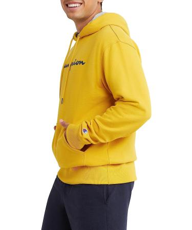 Champion Men's Powerblend Fleece Hoodie - Forsythia Script | Big & Tall Sizes Available - Buy Online on GoSupps.com