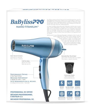 BaBylissPRO Nano Titanium Hair Dryer - Lightweight & Powerful Styling Tool - Buy Online on GoSupps.com