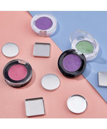 OLYCRAFT 80pcs Metal Make Up Pans: Round & Square Aluminum Tins for Eyeshadow, Blush, Lipstick - Travel Size Storage Jars - 26mm Round + 24mm Square - Buy Online on GoSupps.com