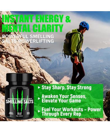Potent Salts Wake Up for Athletes Salts for Athletes in Hockey Weightlifting and Powerlifting - Activate Before Smelling Instant Energy Enhanced Focus & Motivation-30g-25 Green - Buy Online on GoSupps.com