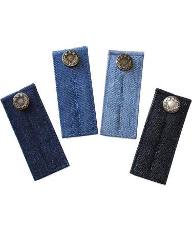 ZEFFFKA Denim Waist Extender Buttons 4 pcs Assorted Colors for Jeans & Skirts - Buy Online on GoSupps.com