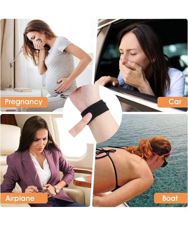 ETRONG Travel Sickness Bands - Natural Acupressure Anti Nausea Wristbands for Adults & Children - Pregnancy, Sea, Car, Flying - 2 Pairs - Buy Online on GoSupps.com