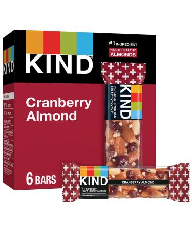 KIND Cranberry Almond + Antioxidants, 6 Count (Pack Of 1), Net weight: 8.4 Oz Cranberry Almond 6 Count