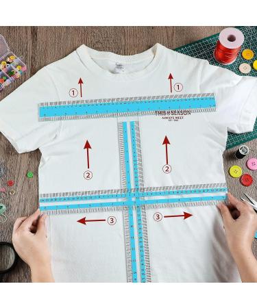 Acrylic T-Shirt Alignment Ruler Set - 3 Pcs Shirt Placement Guide Tool for Vinyl & Sewing - Transparent T Ruler for Crafting - Centering Tool for Adult & Kids Tee - Heat Press & Clothing Measurement - Buy Online on GoSupps.com