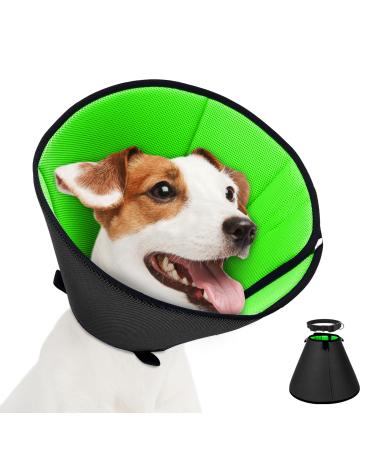 Supet breaker for dog leak protection soft protective neck tape cone neck tapes adjustable recycling neck band breathable pet elisabethane leak protection dog after op dog blcak s s neckcope: 20-25.5cm black