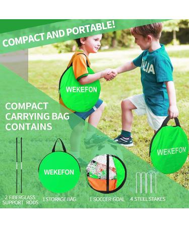 WEKEFON Kids Soccer Goal Pop-Up Net - Portable Training and Backyard Fun - Easy Assembly - Compact Storage - 3'3 x 2'3 Green - Buy Online on GoSupps.com