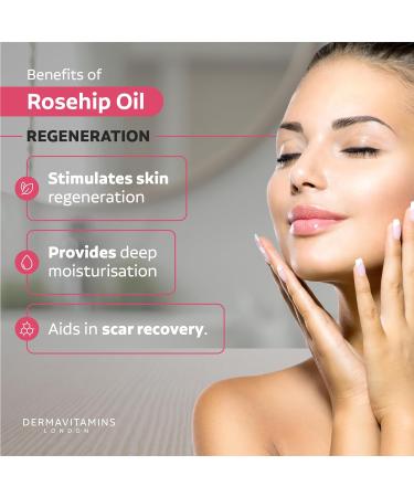 DermaVitamins 100% Organic Cold-Pressed Rose Hip Oil (10ml) - Pure and Natural Skincare Solution - Buy Online on GoSupps.com
