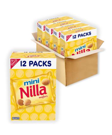 Nilla Wafers Mini Cookies 4 Boxes of 12 Snack Packs Total Vanilla 48 Oz 12 Count (Pack of 4)