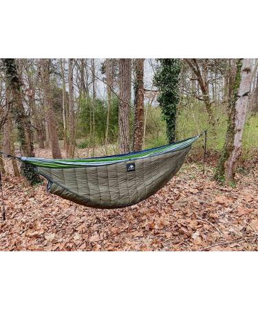 AYAMAYA Hammock Underquilt - Full Length Winter Insulation Blanket for Double Hammock - Dark Green - Buy Online on GoSupps.com