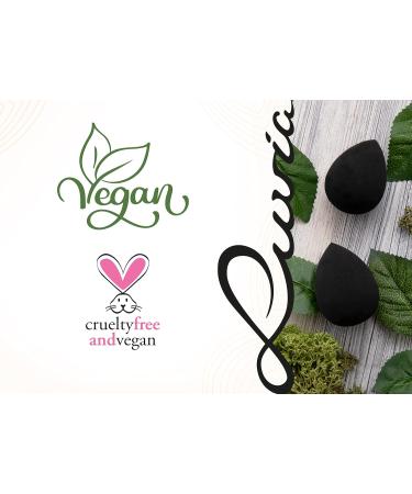 Luvia Beauty Blender Sponge - Extra Soft Make-Up Egg in Timeless Black - Best Cosmetic Blending Sponge for Flawless Application - Buy Online on GoSupps.com
