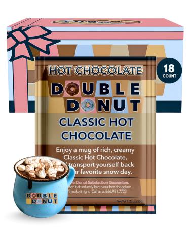 Lot de 18 paquets de chocolat chaud double donut chocolat chaud classique m lange de chocolat chaud