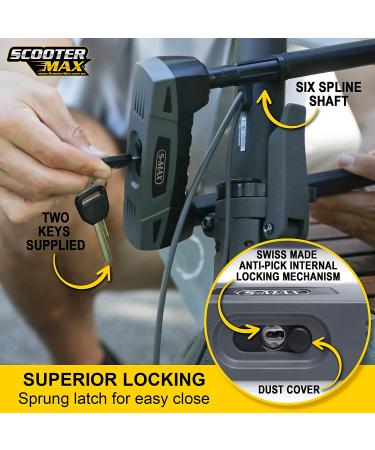 Swiss Engineered Heavy Duty U Lock | 13mm Steel Anti-Theft Design for Bicycle, Electric Scooter, Motorcycle | Silicone Outer Skin - Buy Online on GoSupps.com
