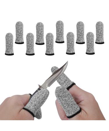 cobee Cut Resistant Finger Cots 10 Pieces Reusable Finger Thumb Cots Finger Protector Breathable Finger Sleeves for Work Kitchen Garden Sculpture