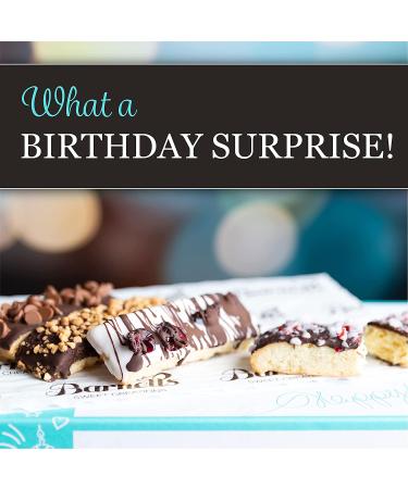 Barnett's Birthday Chocolate Biscotti Gift Basket - Gourmet Italian Cookies for Him & Her - Unique Flavors - Perfect Birthday Cake Box for Husband, Wife, Mom, Dad, Boyfriend, Girlfriend - Buy Online on GoSupps.com