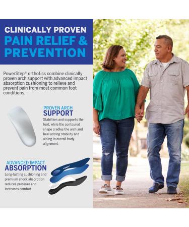 PowerStep ProTech Control Met Orthotics - Full Length Insoles for Metatarsal Pain & Plantar Fasciitis Relief | Men s 6-6.5 / Women s 8-8.5 | Overpronation & Ball of Foot Support - Buy Online on GoSupps.com