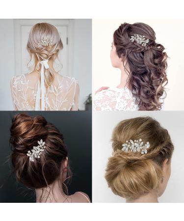 Xinzistar Wedding Hair Clips Bride Hair Clip Comb Bridal Bridesmaid Wedding Hair Accessories for Women Girls Diamante Silver Hair Clips Jewels Rhinestone Hair Clip Accessory for Bridesmaids - Buy Online on GoSupps.com