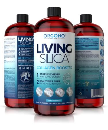 Living Silica Collagen Booster | Vegan Collagen Boosting | Supports Healthy Collagen and Elastin Production for Joint & Bone Support Glowing Skin Strong Hair & Nails. Liquid. (1000 ml 67 servings). Canad  - Buy Online on GoSupps.com