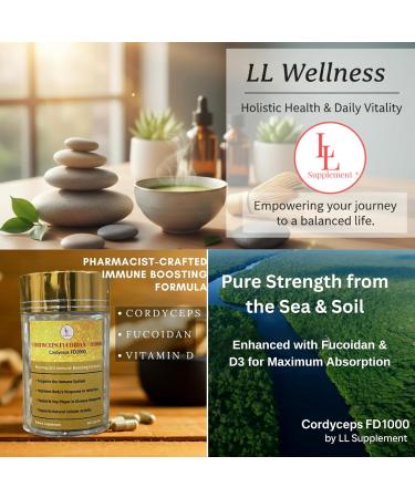 Cordyceps FD1000 Pharmacist Formula Cordyceps Fucoidan Vitamin D | Immune Booster | LL Supplement - 60 Capsule - Buy Online on GoSupps.com