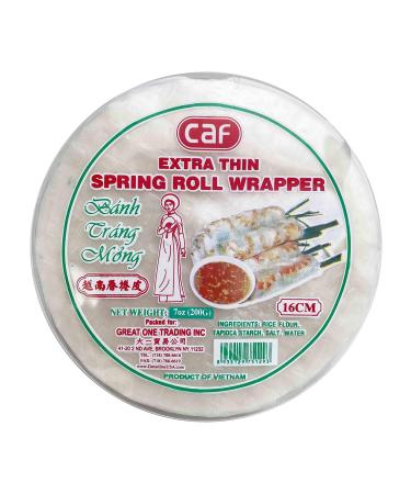 CAF Premium Spring Roll Wrapper, Rice Paper, (Round 16cm Spring Roll Paper) Banh Trang Deo