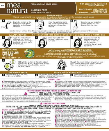 Farcom Mea Natura permanent hair color cream with active in 120 ml ammoniafree NA BLUE BLACK NA BLUE BLACK - Buy Online on GoSupps.com