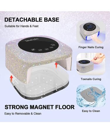 Lavinda 54W Rechargeable UV LED Nail Lamp | Cordless Gel Polish Light with 4 Timer Settings | Professional Quick Dry Curing Lamp for Salon & Home - Buy Online on GoSupps.com
