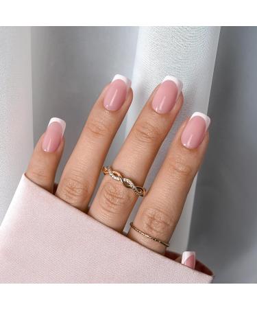 BTArtbox XCOATTIPS Gel Nail Kit - Short Square French Tip Press On Nails with Pink Soft Gel Tips Dual Protection & Nail Lamp - Buy Internationally - Buy Online on GoSupps.com