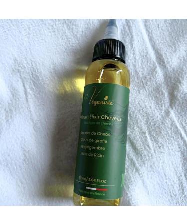 Veganist | Very fast serum with chebe powder 90 mL organic hair growth oil with castor oil and ginger vegan elixir frizzy dry brittle hair all types with applicator - Buy Online on GoSupps.com