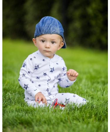 Sibinulo Baby Sleepsuit with Anti-Slip Feet | 100% Eco Cotton | Stars Design | 12-18 Months - Buy Online on GoSupps.com